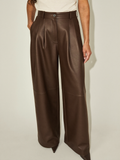 Mirabel | Wide-Leg Leather-Look Trousers | Velbrooke