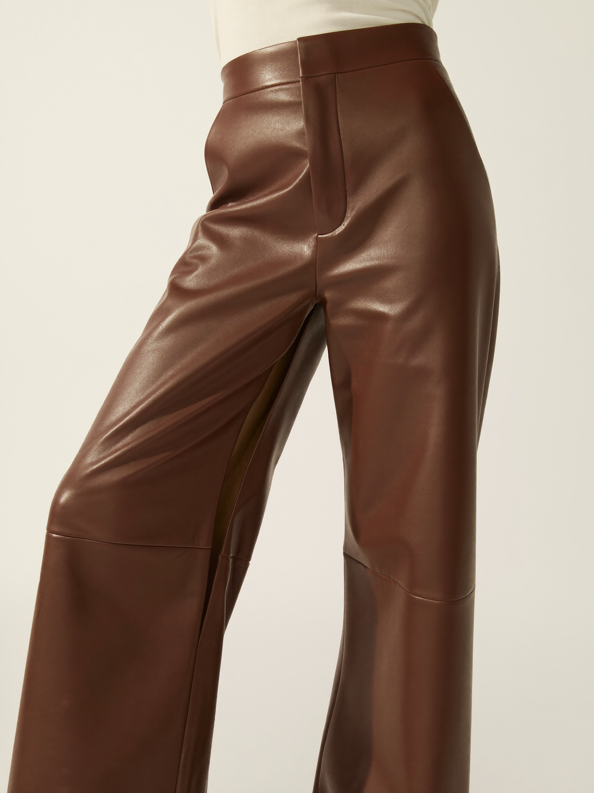 Mirabel | Wide-Leg Leather-Look Trousers – photo 2