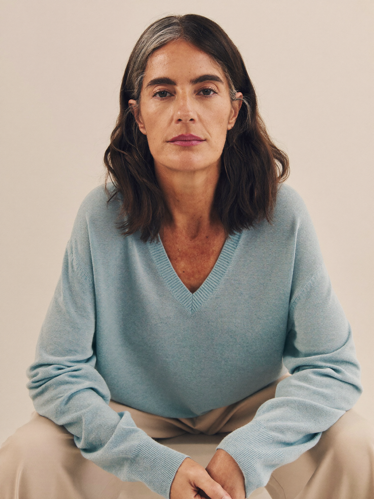 Odile | Soft Knit V-Neck Jumper | Velbrooke