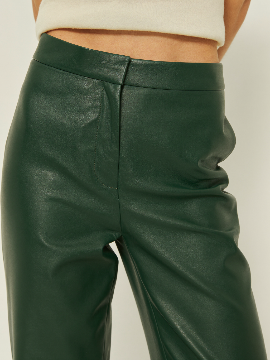 Paloma | Tailored Leather-Look Trousers – photo 2