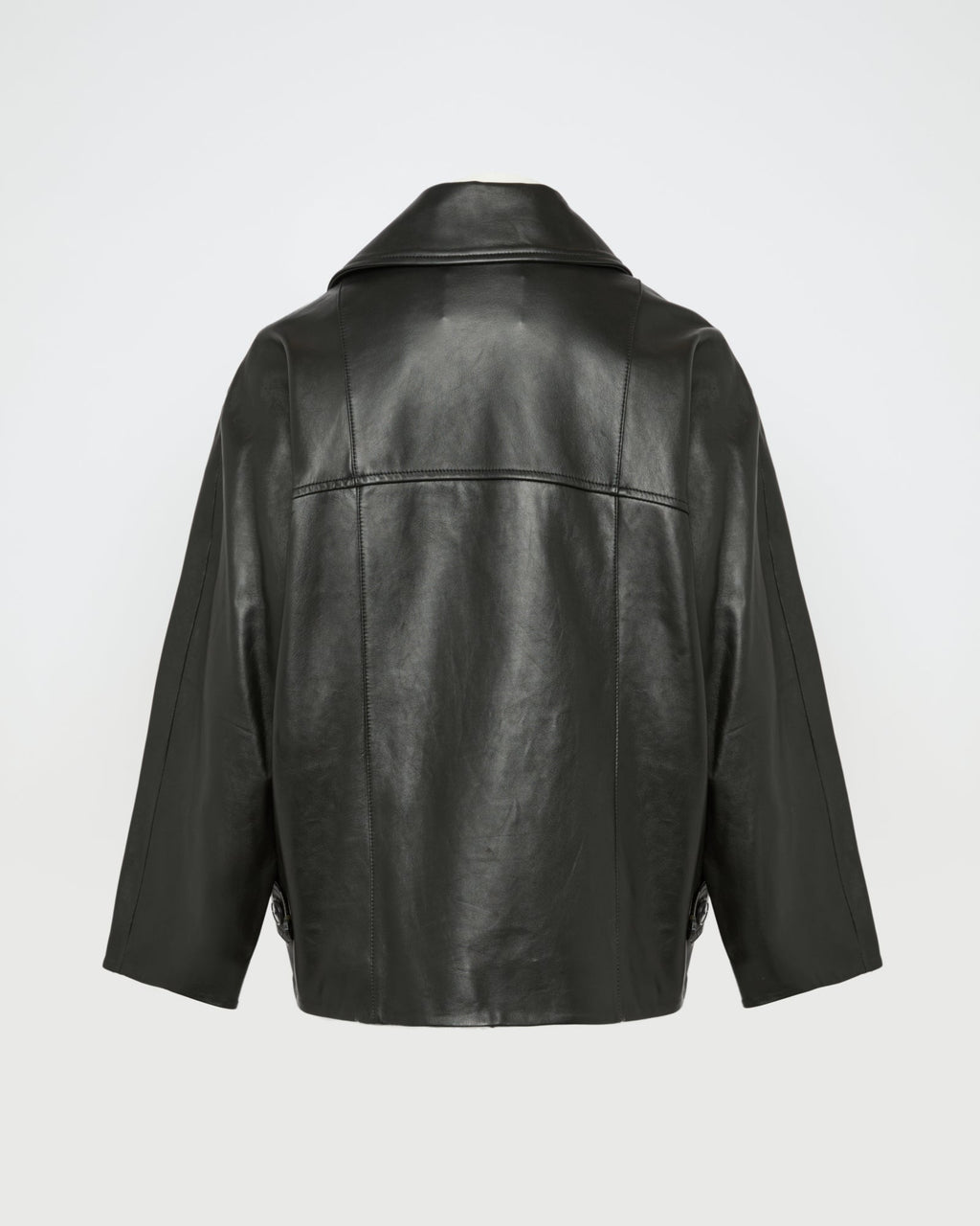 Philippa | Double-Breasted Boxy Peacoat - Black – photo 6