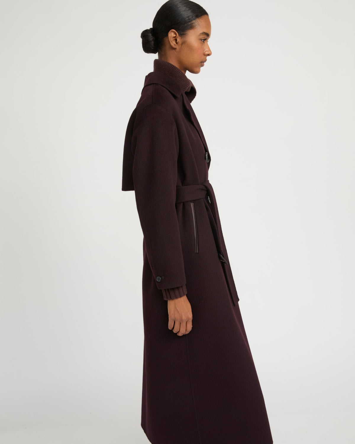 Rosamund | Ankle-Length Double-Face Trench Coat - Burgundy – photo 4