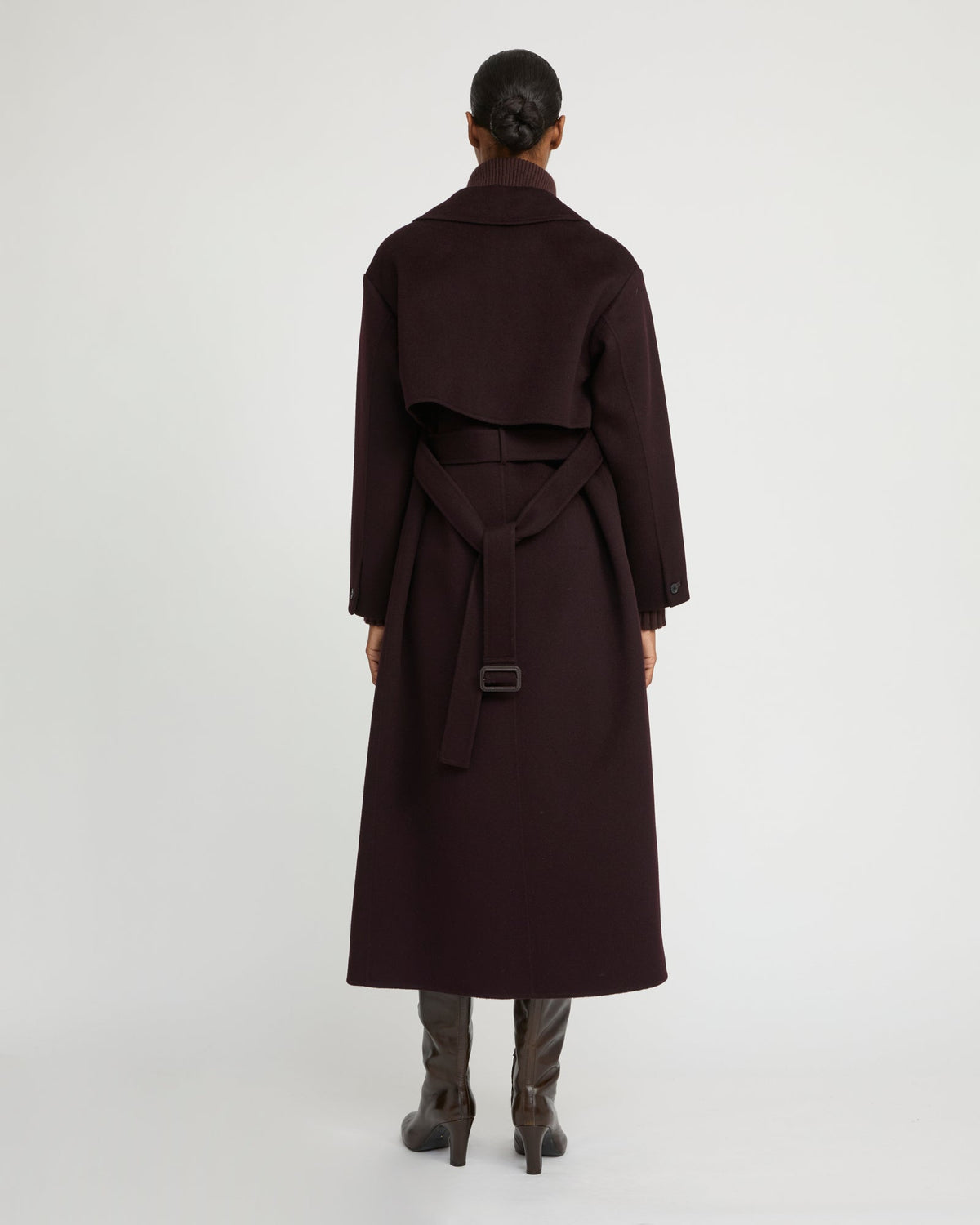 Rosamund | Ankle-Length Double-Face Trench Coat - Burgundy – photo 5