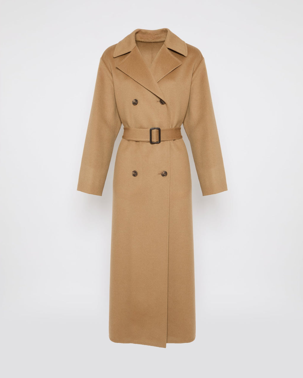 Rosamund | Ankle-Length Double-Face Trench Coat - Camel | Velbrooke