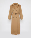 Rosamund | Ankle-Length Double-Face Trench Coat - Camel | Velbrooke