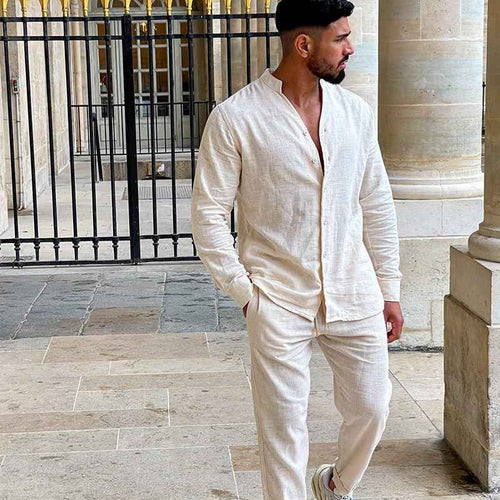 Rowan Men's Linen Co-Ord Set | Velbrooke