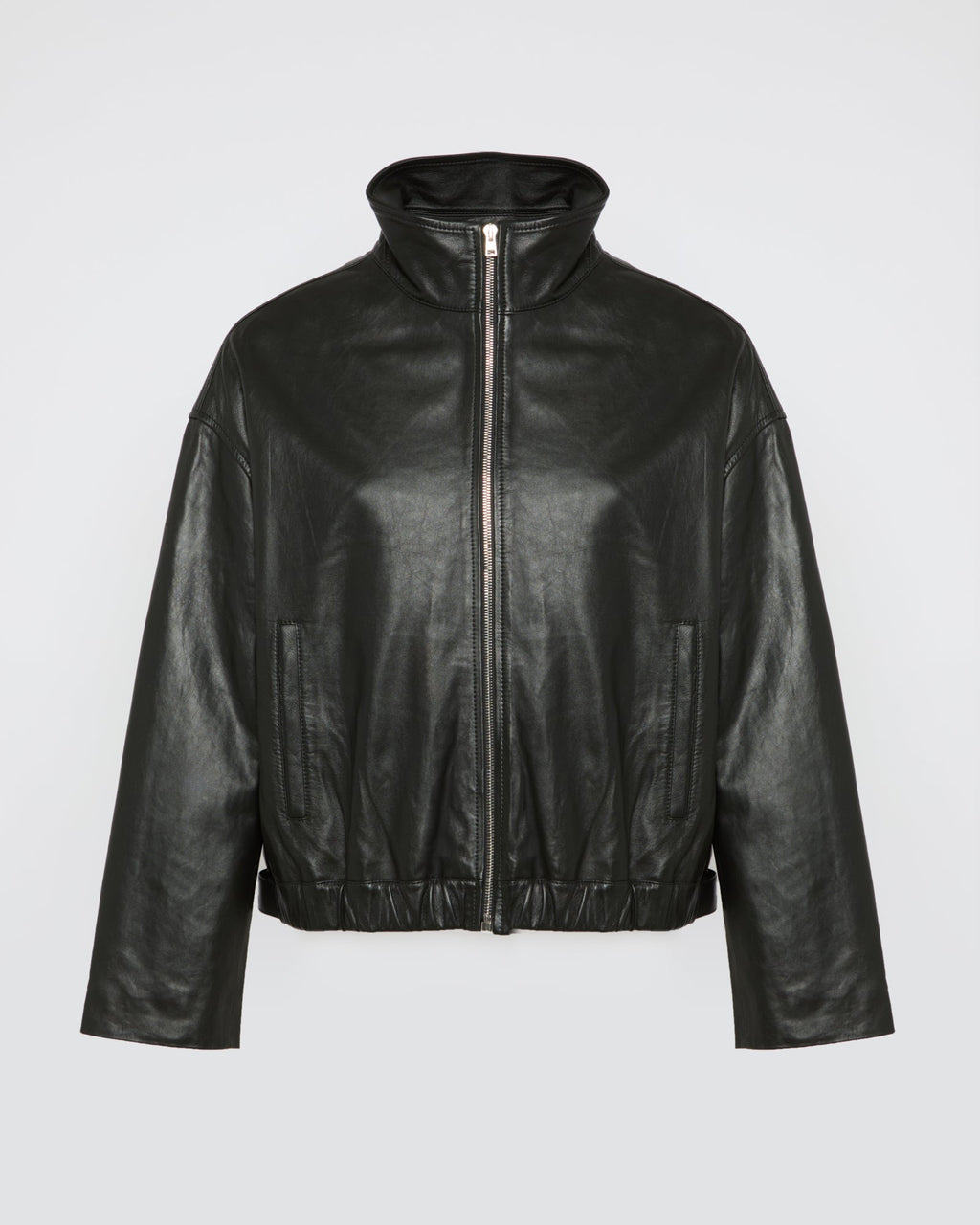 Saffron | High-Neck Oversized Blouson - Black | Velbrooke