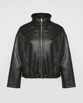 Saffron | High-Neck Oversized Blouson - Black | Velbrooke