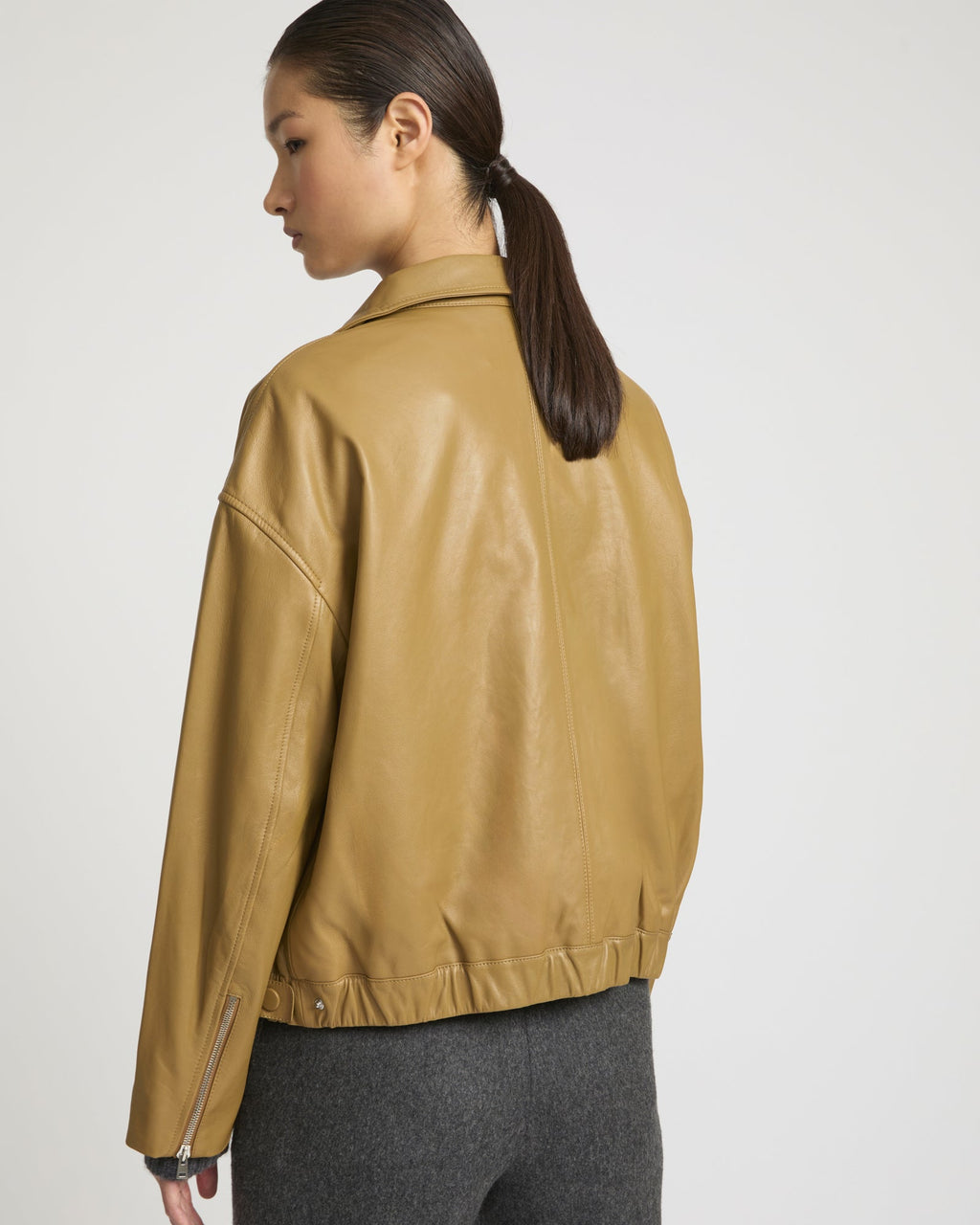 Saffron | High-Neck Oversized Blouson - Camel – photo 4