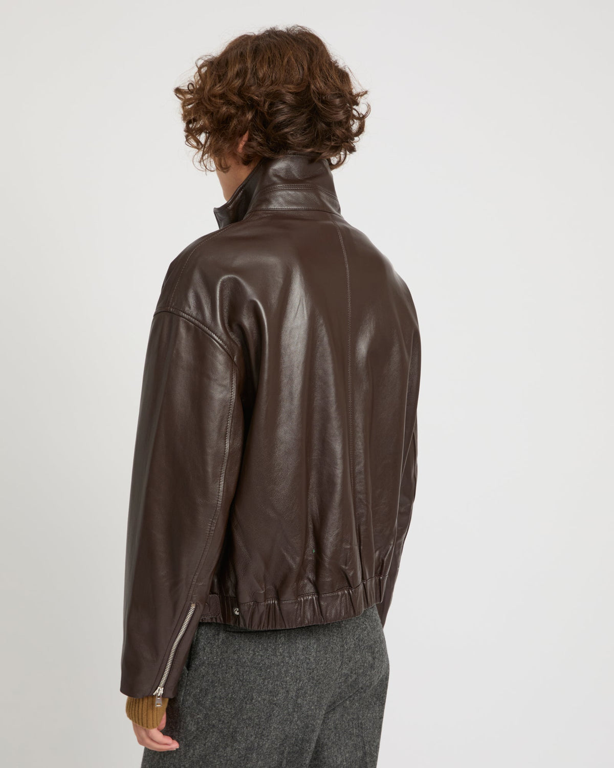 Saffron | High-Neck Oversized Blouson - Cocoa – photo 4