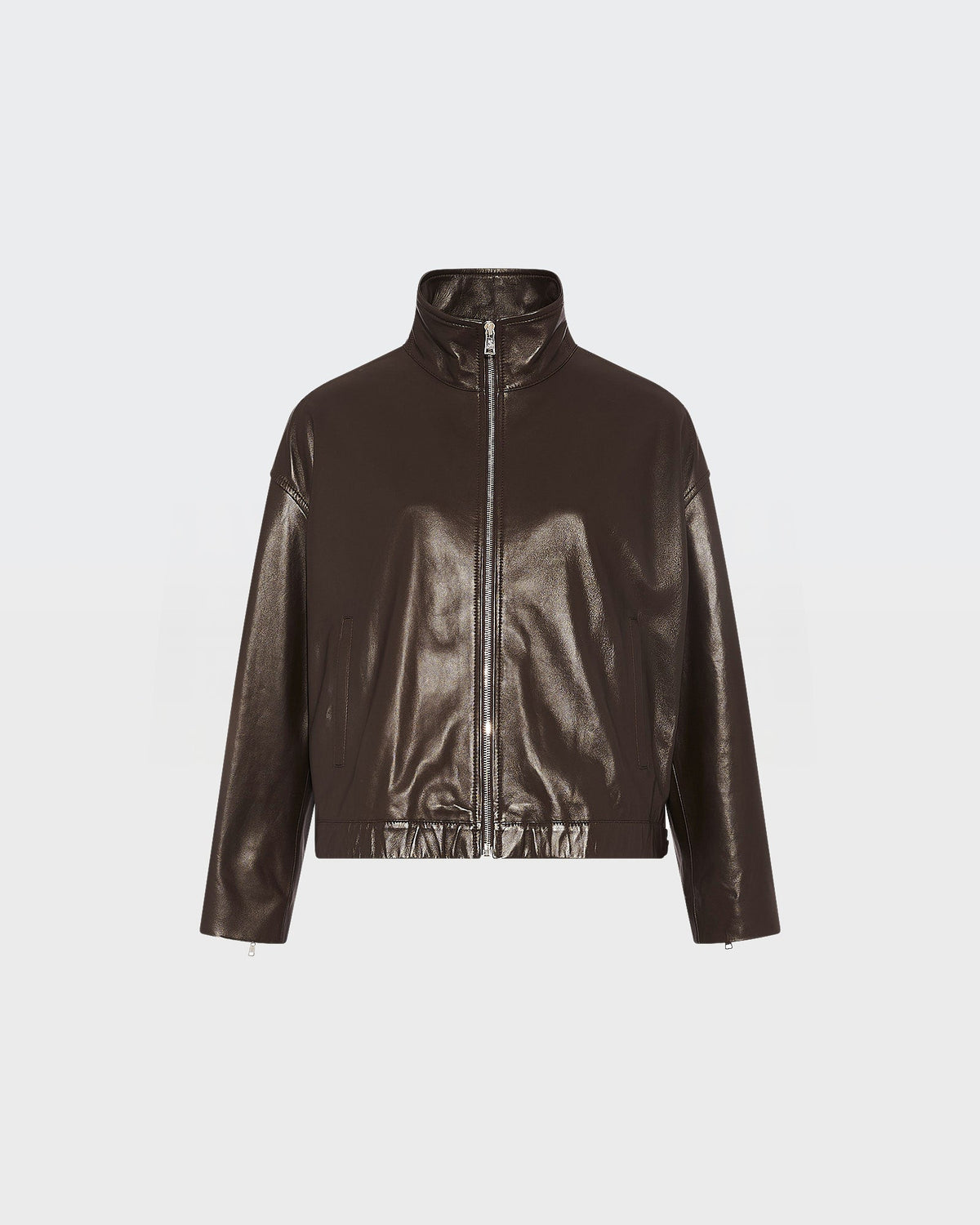 Saffron | High-Neck Oversized Blouson - Cocoa – photo 5