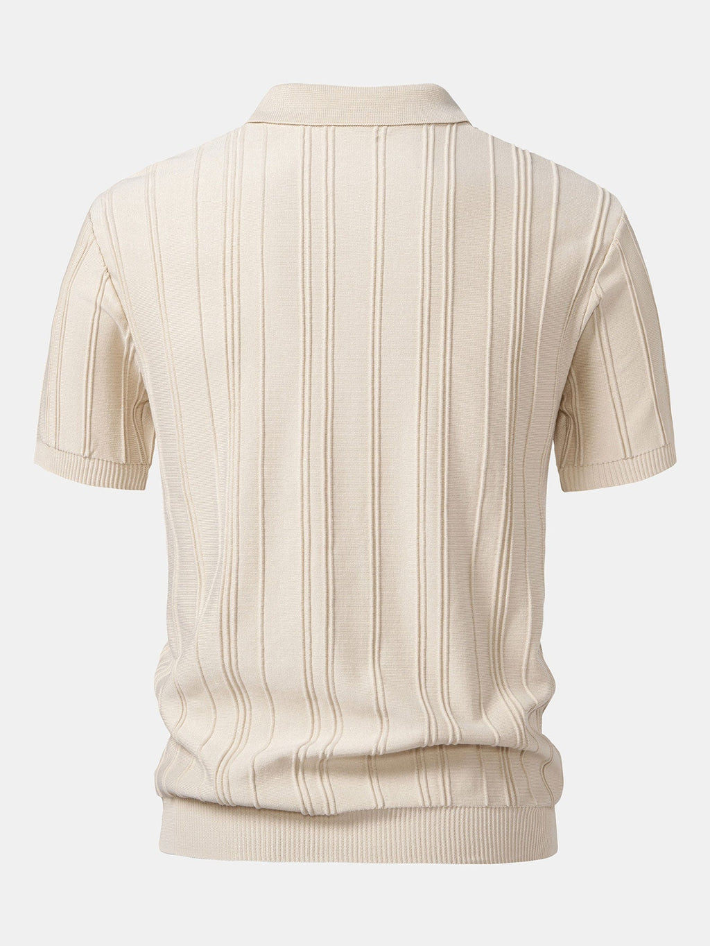 Selby Men's Striped Jacquard Knit Zip Polo Shirt – photo 2