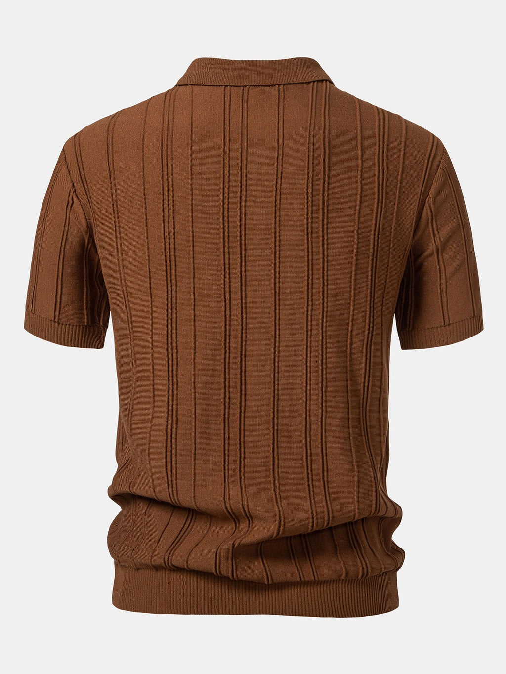 Selby Men's Striped Jacquard Knit Zip Polo Shirt – photo 8