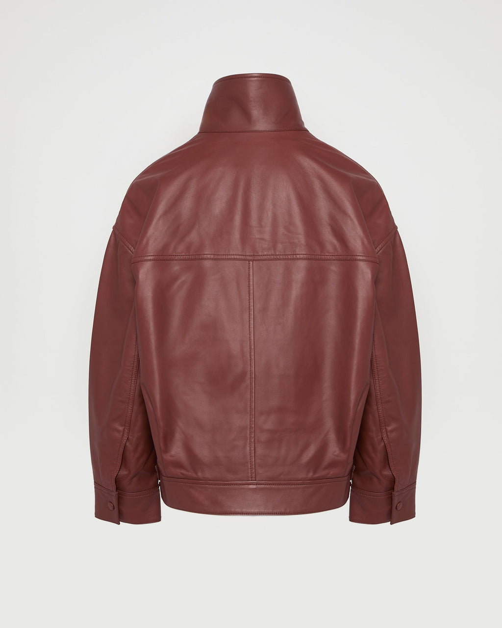 Tamsin | Funnel-Neck Aviator Jacket - Burgundy – photo 6