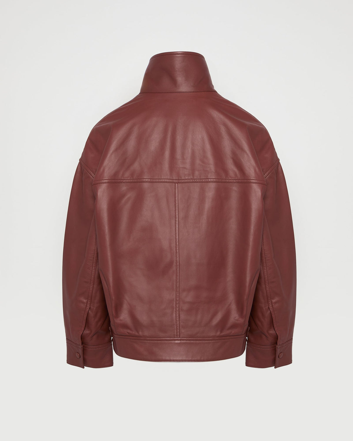 Tamsin | Funnel-Neck Aviator Jacket - Burgundy – photo 6
