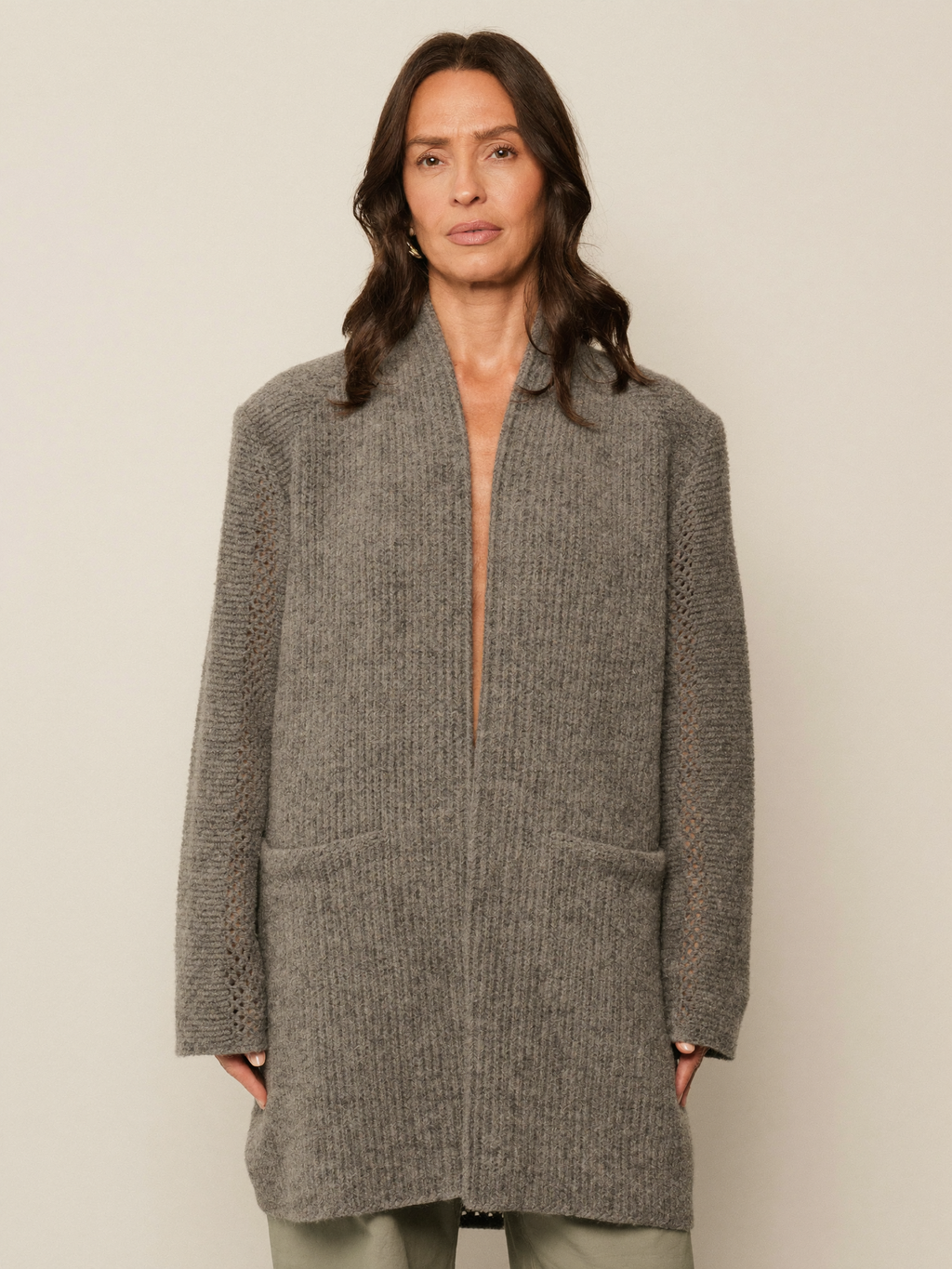 Tamsin | Open Knit Lapel Jacket | Velbrooke