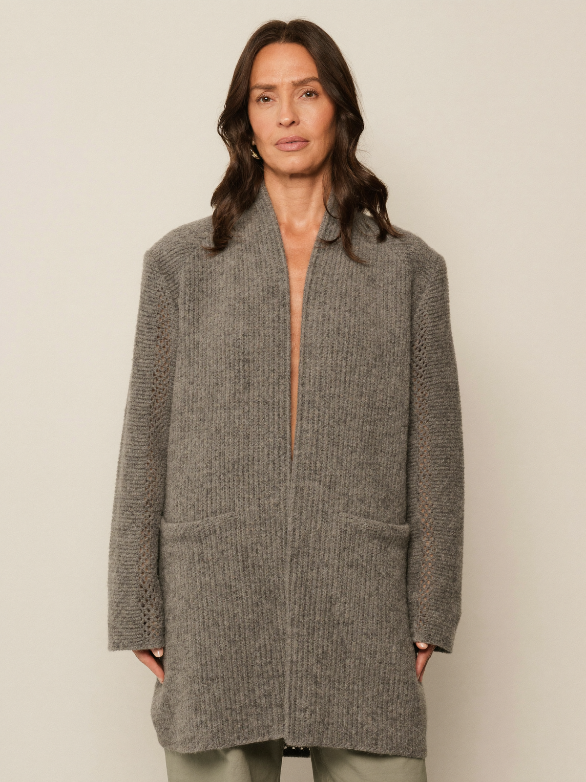 Tamsin | Open Knit Lapel Jacket | Velbrooke