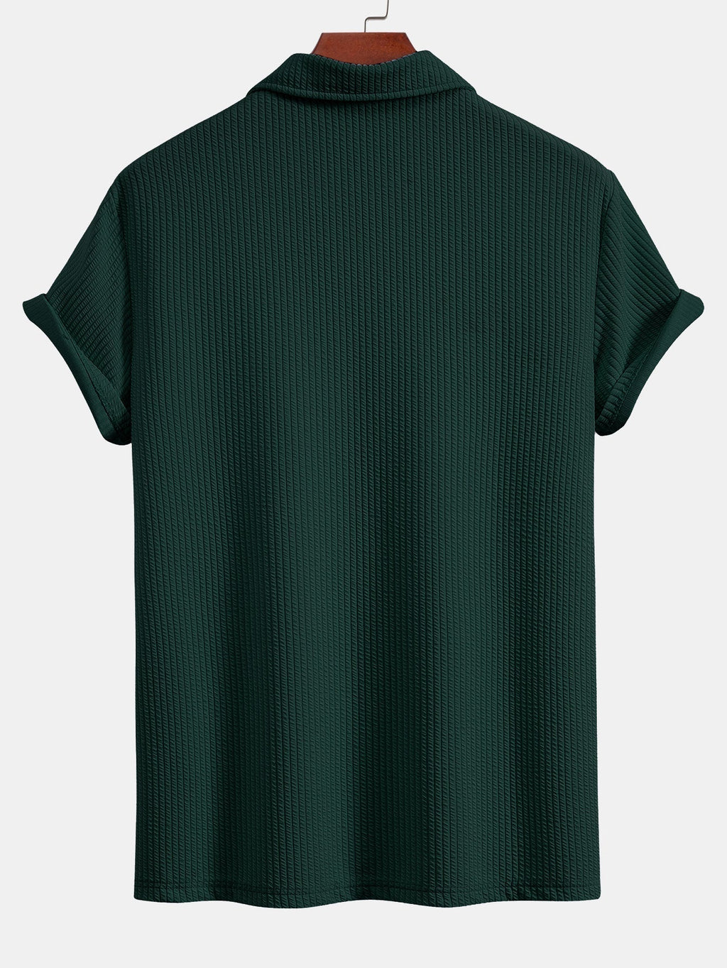 Thorne Men's Textured V-Neck Polo & Shorts Set – photo 9