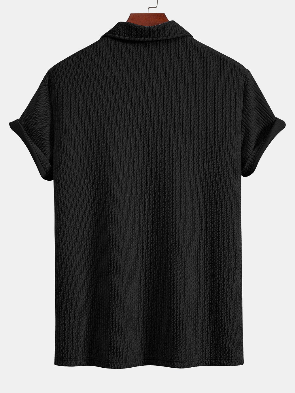 Thorne Men's Textured V-Neck Polo & Shorts Set – photo 11