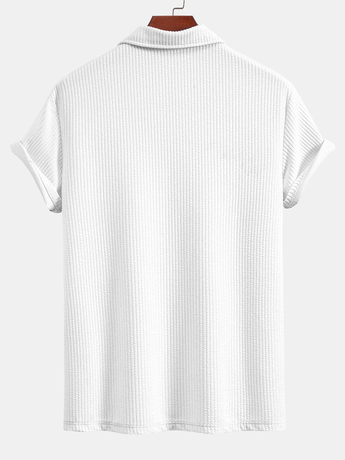 Thorne Men's Textured V-Neck Polo & Shorts Set – photo 13