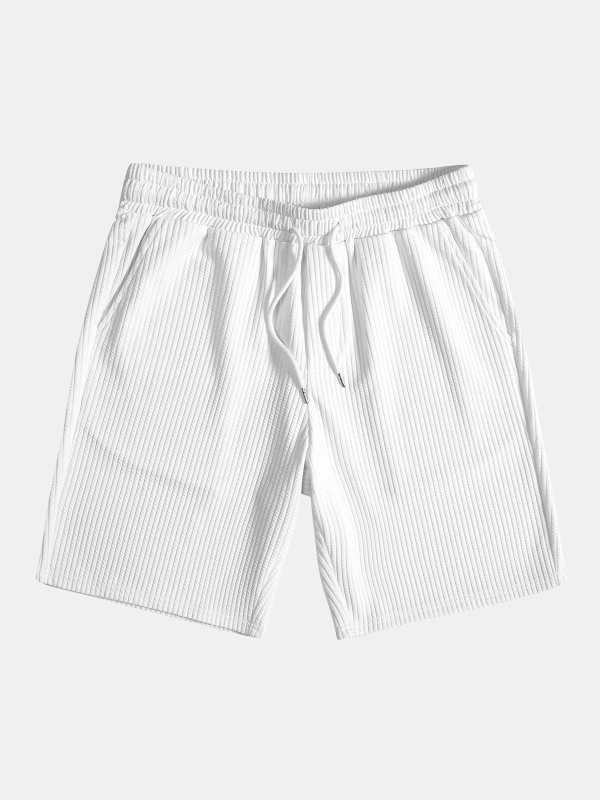 Thorne Men's Textured V-Neck Polo & Shorts Set – photo 21