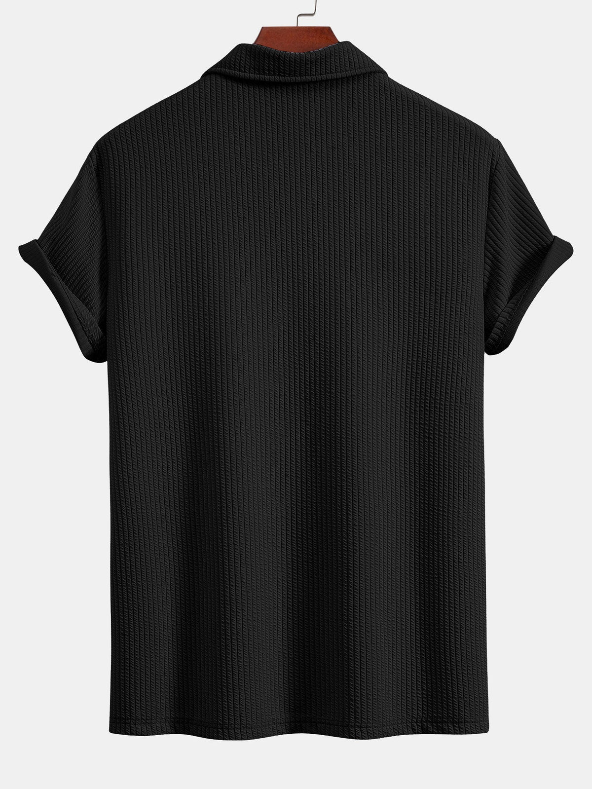 Thorne Men's Textured V-Neck Polo & Trousers Set – photo 9