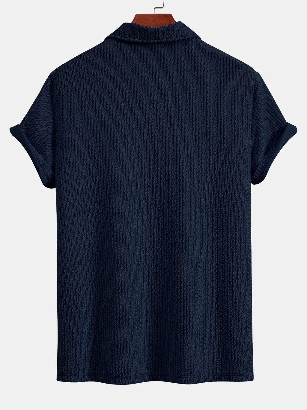 Thorne Men's Textured V-Neck Polo & Trousers Set – photo 15
