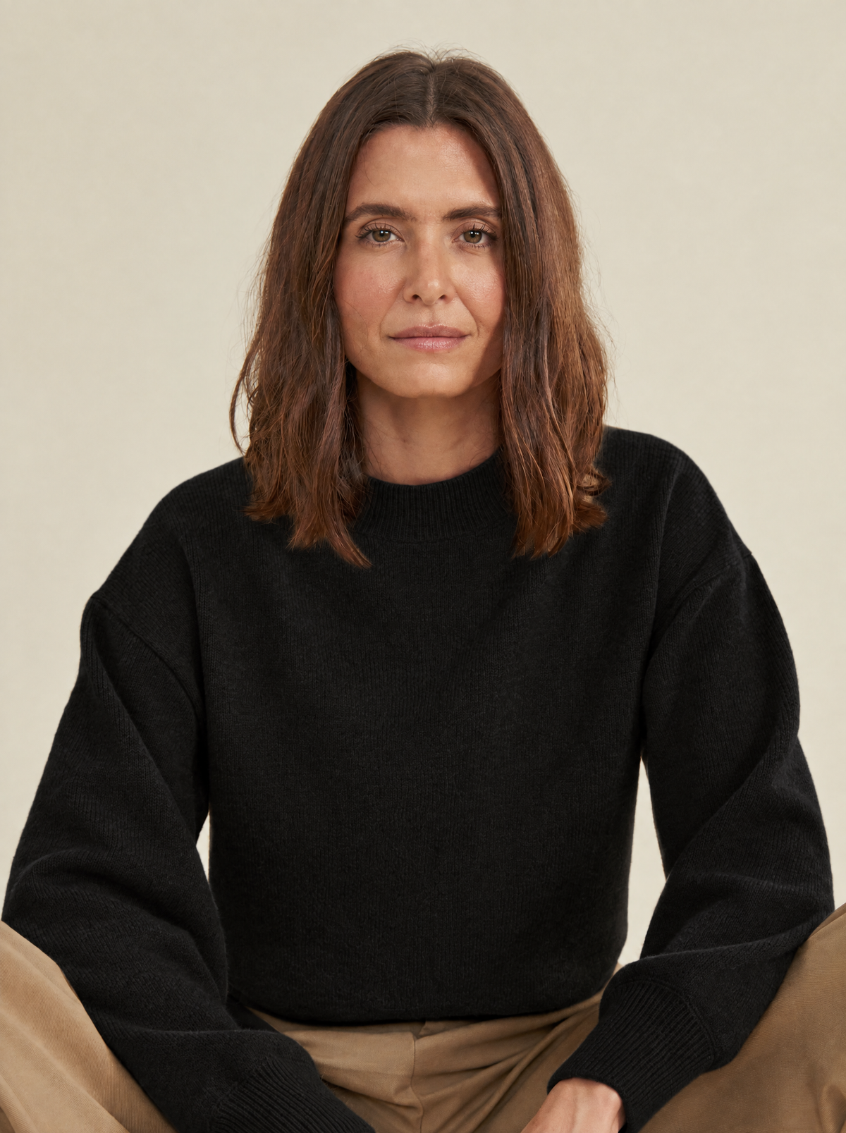 Ursula | Relaxed Crew-Neck Jumper – Black