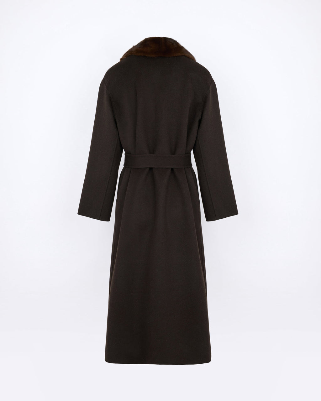 Vivienne | Belted Coat with Detachable Plush Collar - Chestnut – photo 6