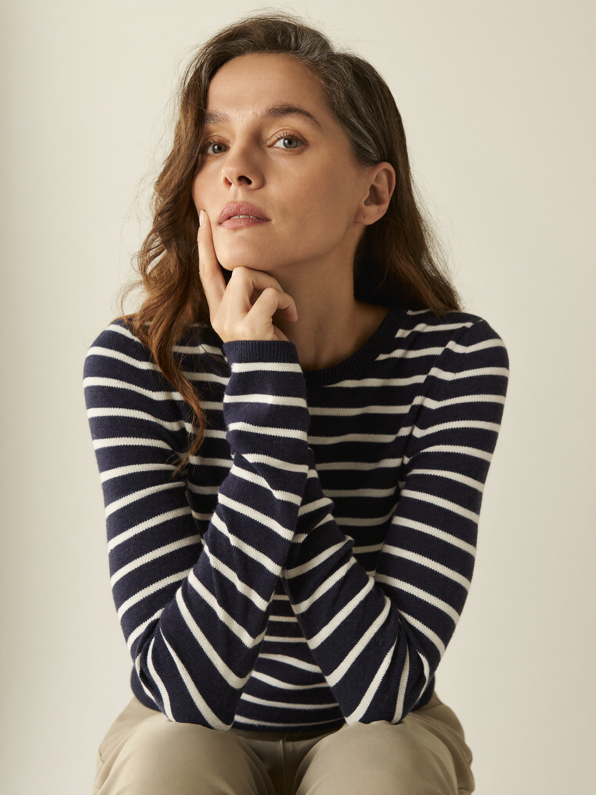 Vivienne | Double-Knit Crew-Neck Jumper | Velbrooke