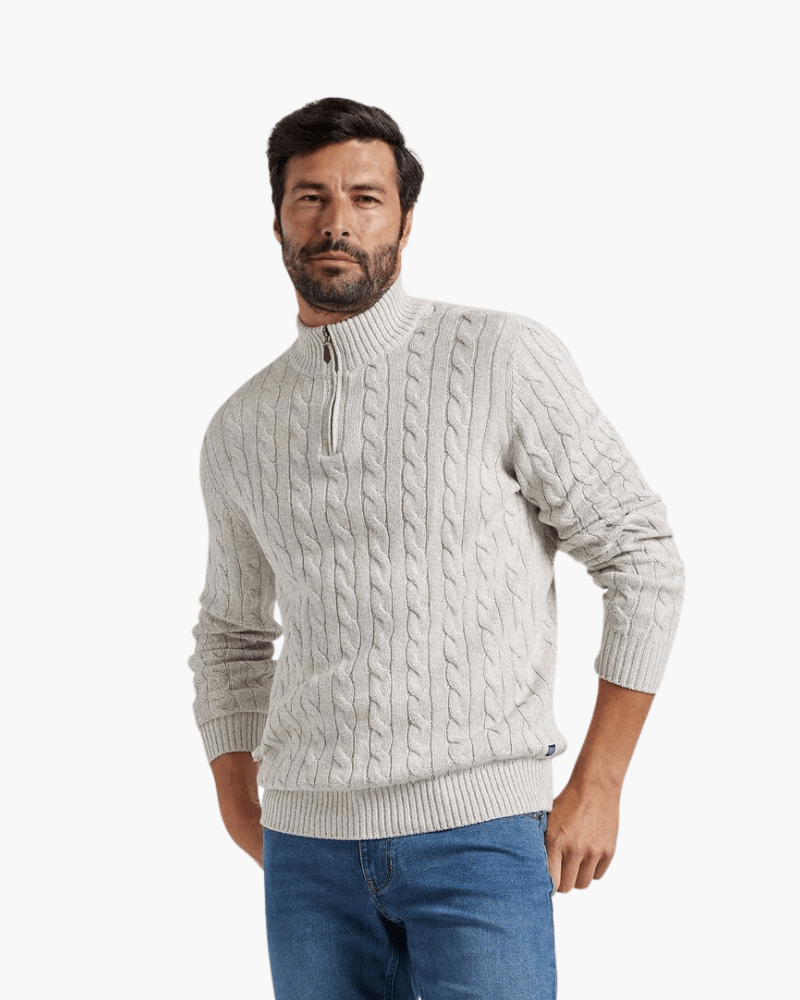Wexley Men's Cotton Half-Zip Jumper – photo 2