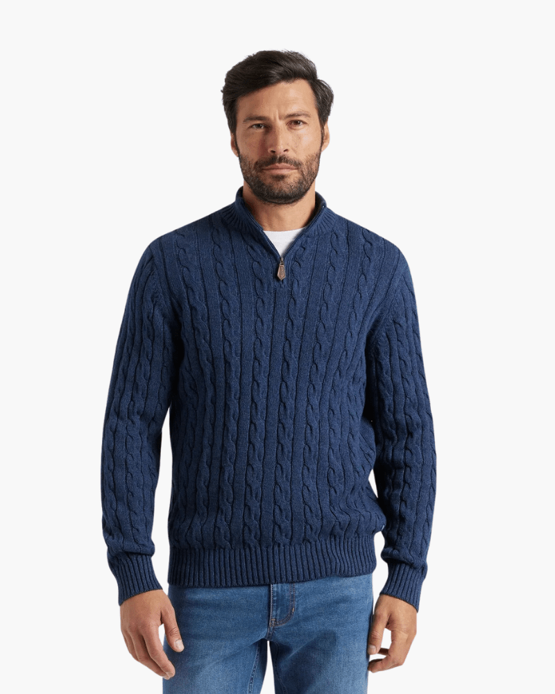 Wexley Men's Cotton Half-Zip Jumper – photo 7