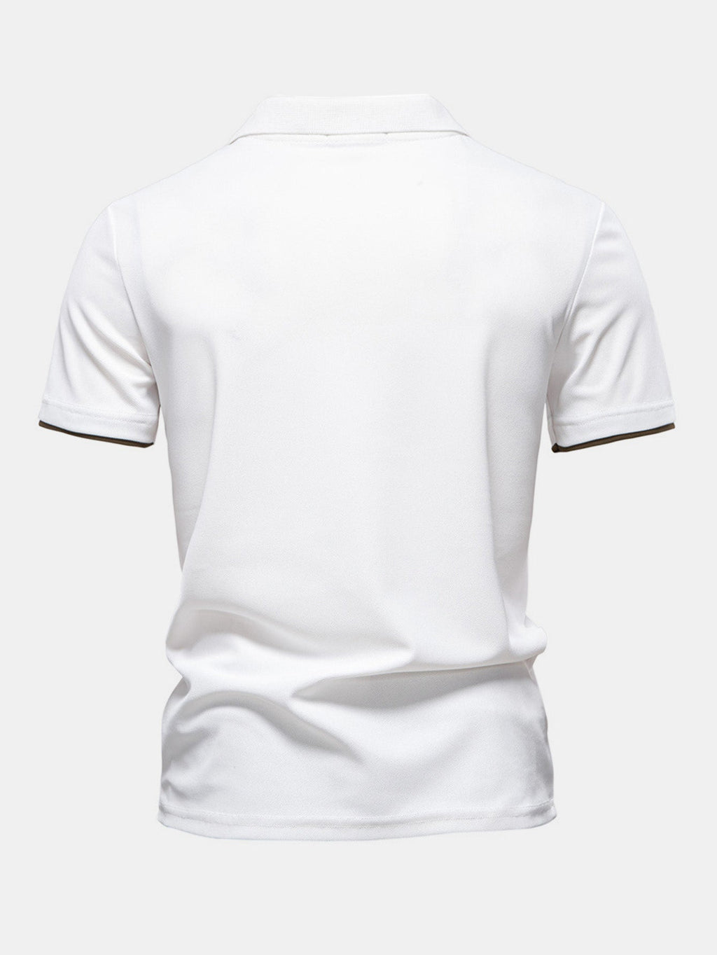 Whitlock Men's Contrast Piqué V-Neck Polo Shirt – photo 2