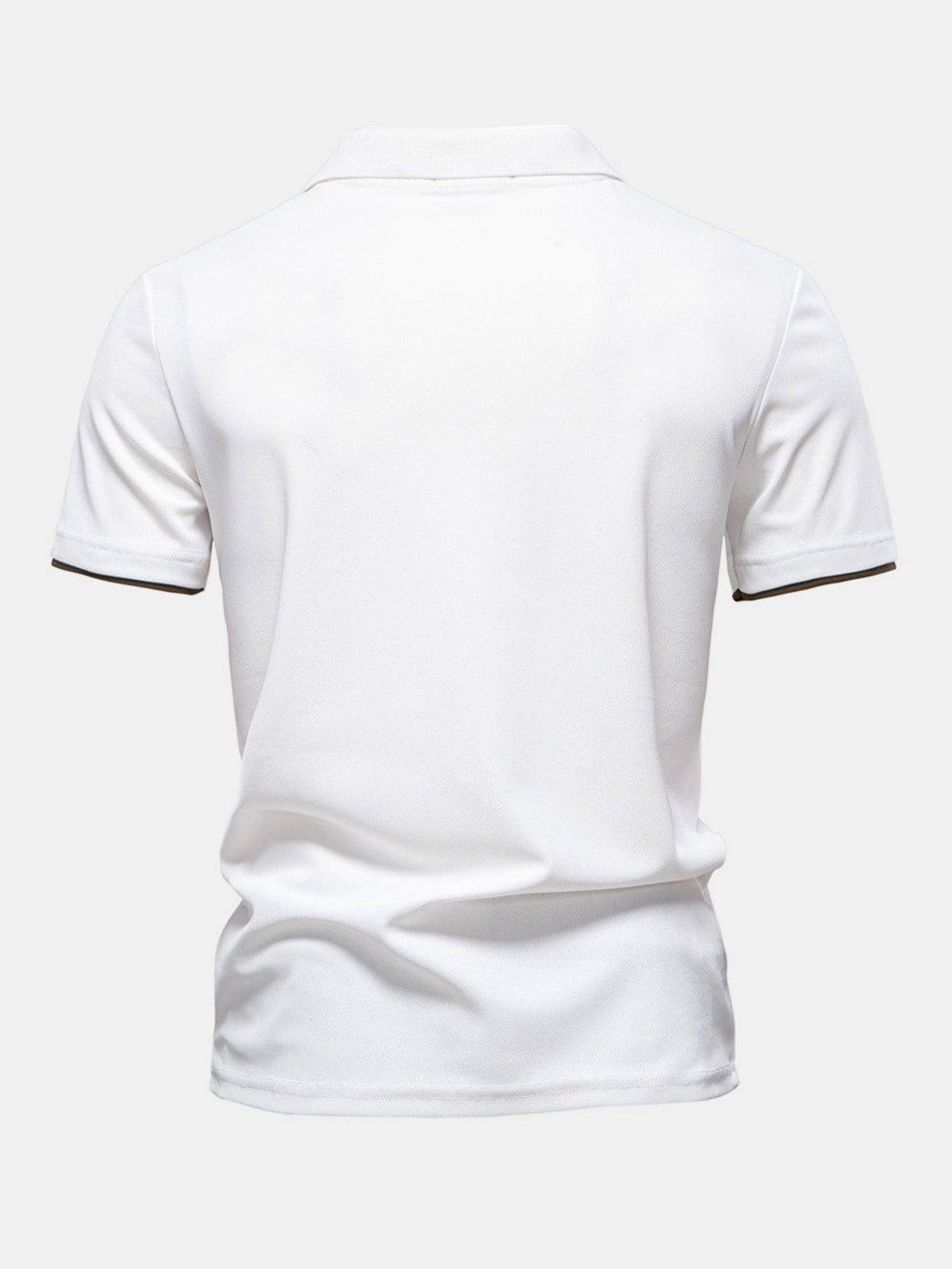 Whitlock Men's Contrast Piqué V-Neck Polo Shirt – photo 2