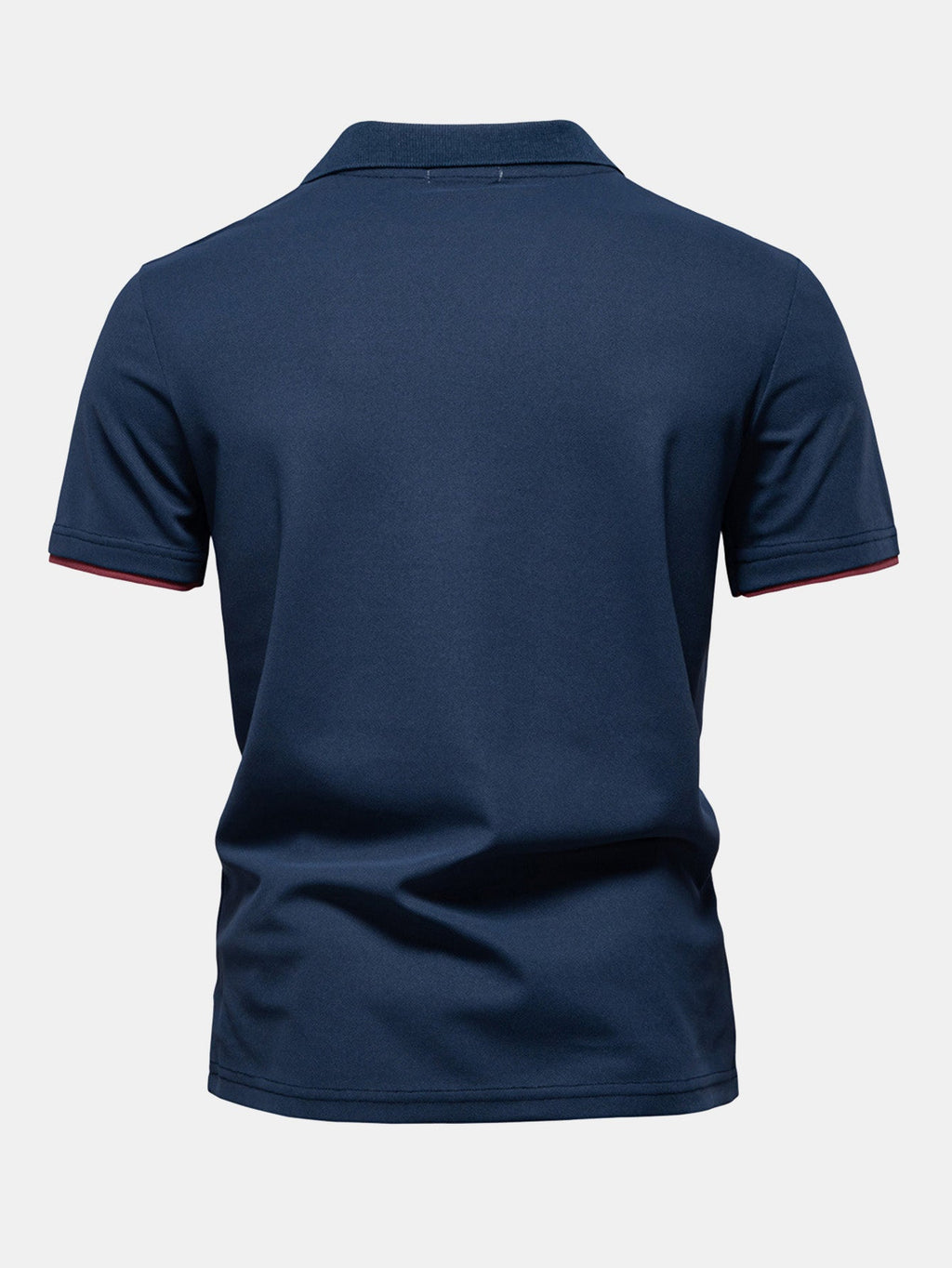 Whitlock Men's Contrast Piqué V-Neck Polo Shirt – photo 4