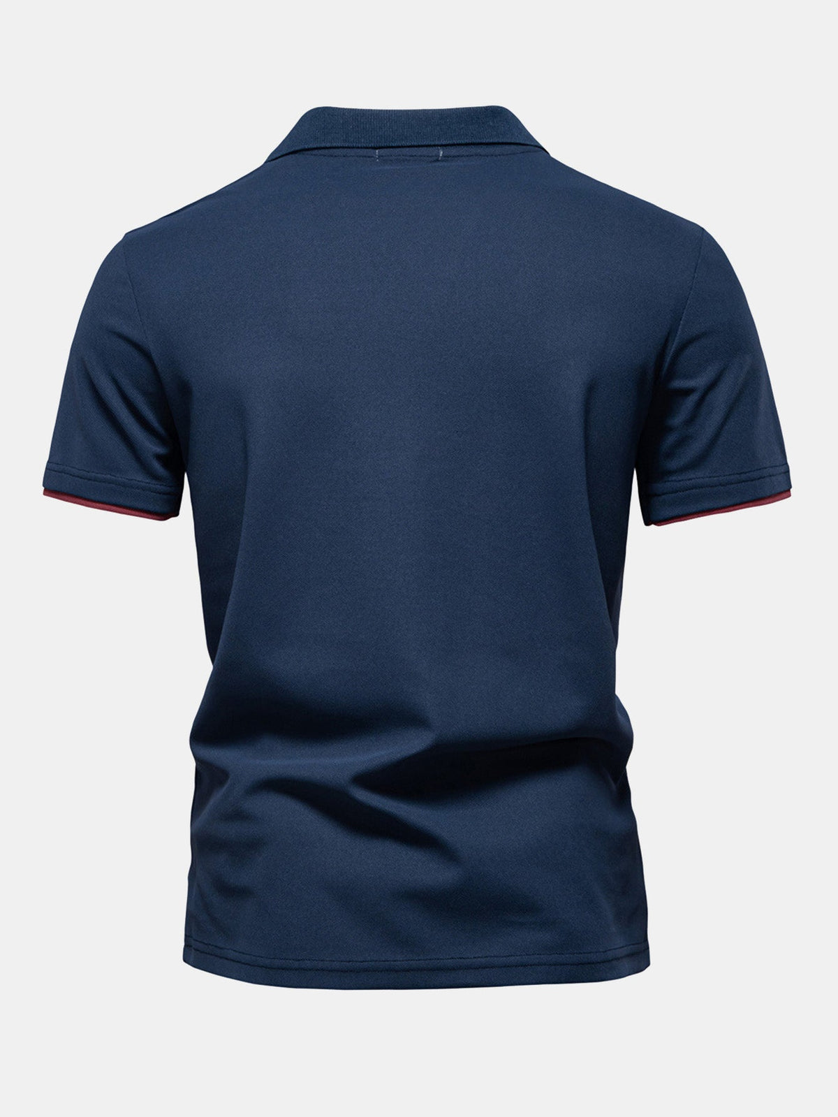 Whitlock Men's Contrast Piqué V-Neck Polo Shirt – photo 4