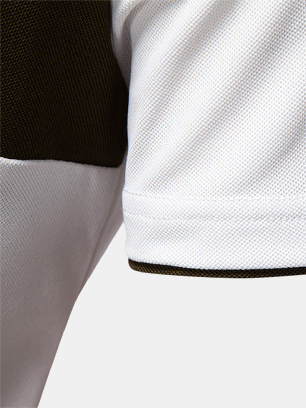 Whitlock Men's Contrast Piqué V-Neck Polo Shirt – photo 12
