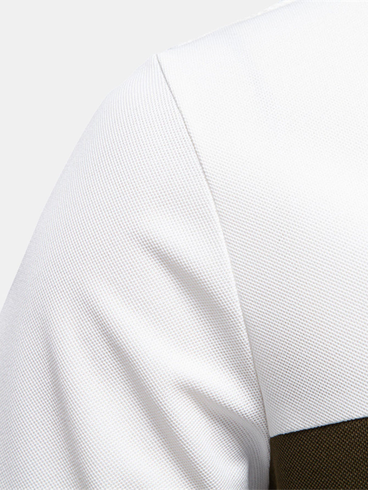 Whitlock Men's Contrast Piqué V-Neck Polo Shirt – photo 13