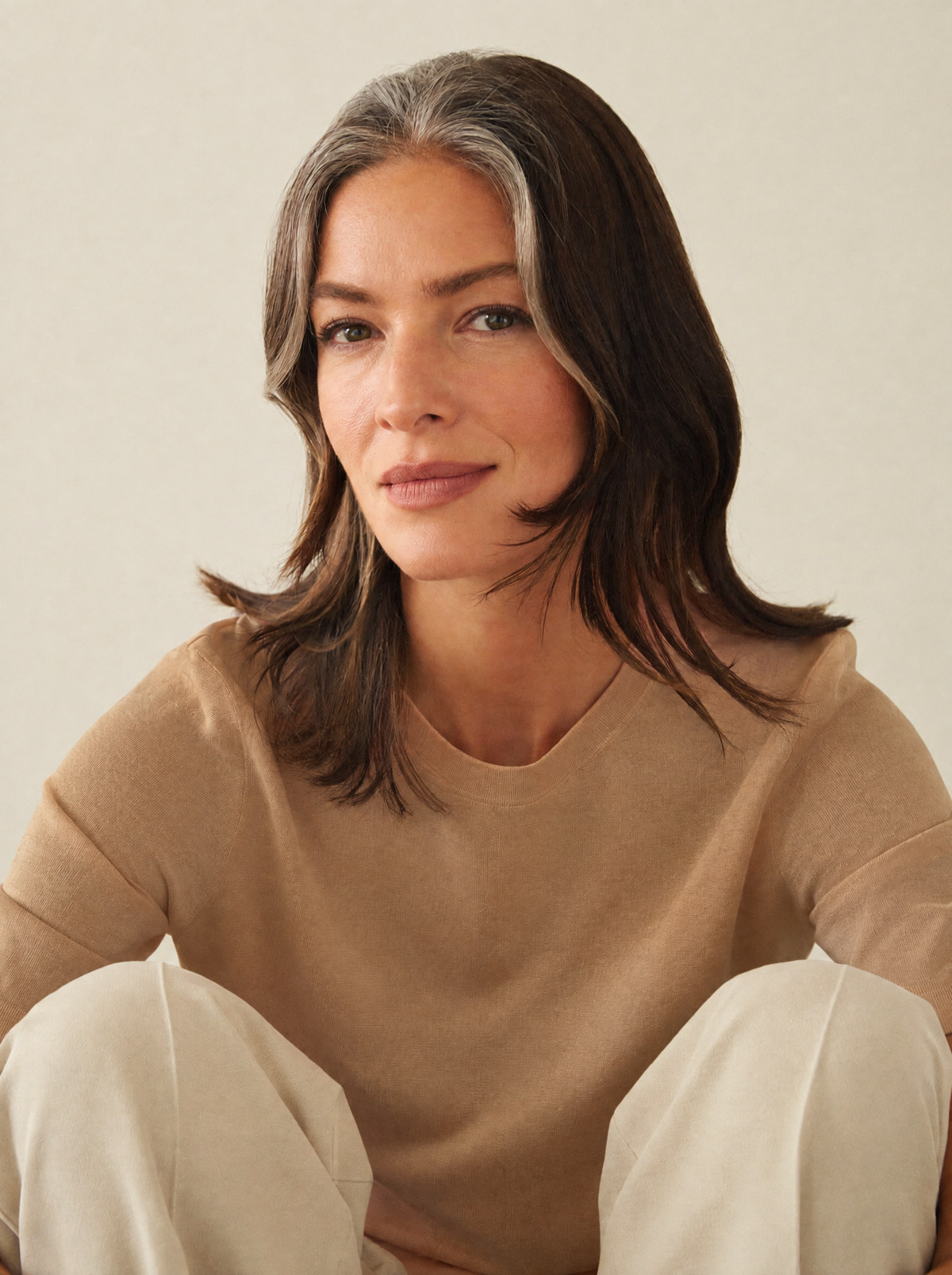Winona | Short-Sleeve Soft-Touch Top – Camel