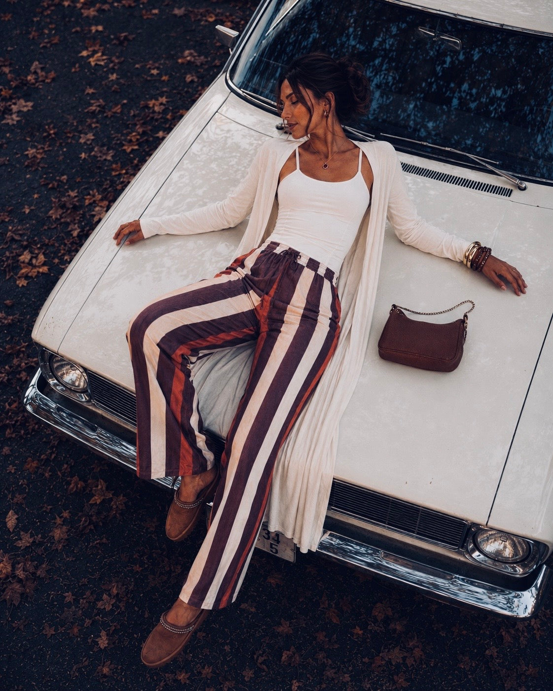 Wren Lounge Trouser - Amber Stripe – photo 4