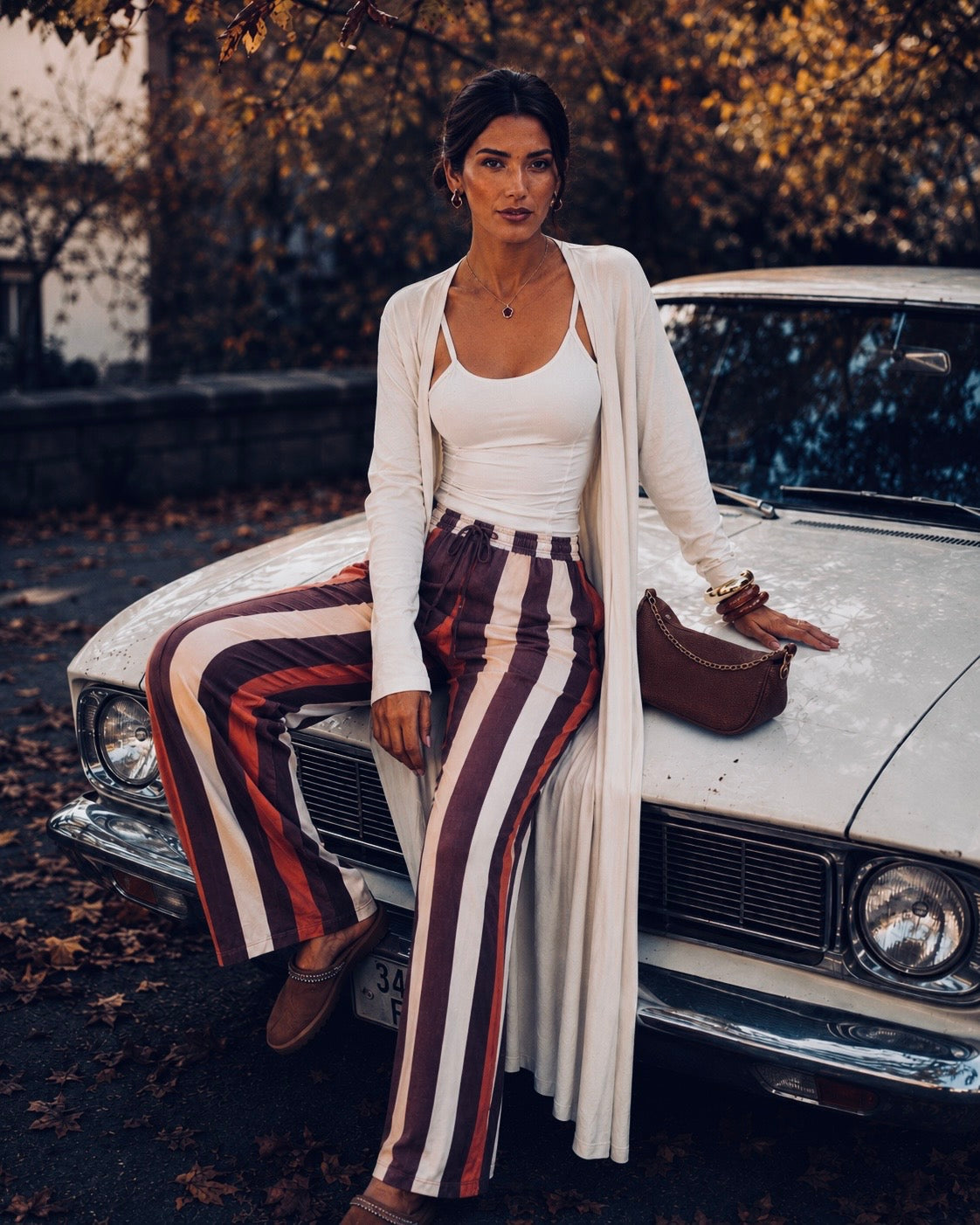 Wren Lounge Trouser - Amber Stripe – photo 5